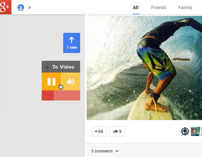Better user experience on Google plus